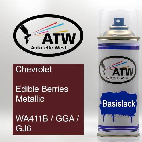 Chevrolet, Edible Berries Metallic, WA411B / GGA / GJ6: 400ml Sprühdose, von ATW Autoteile West.